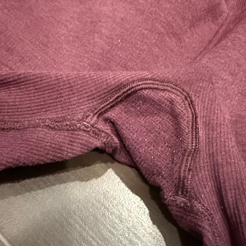 Lululemon In The Flow Crop II Heathered Bordeaux Drama - Picture 6 of 6